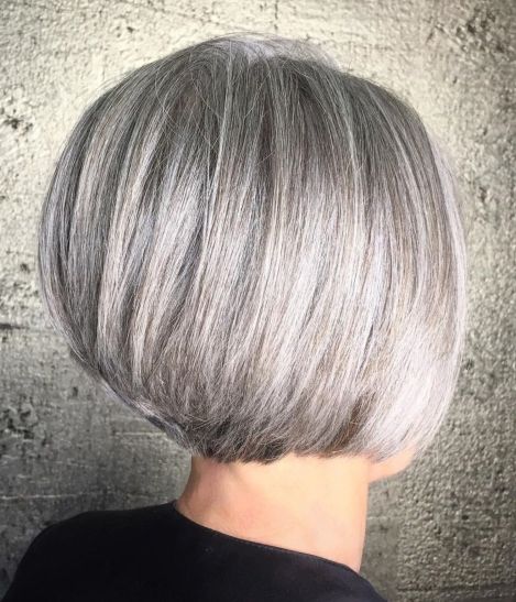 Short Gray Bob