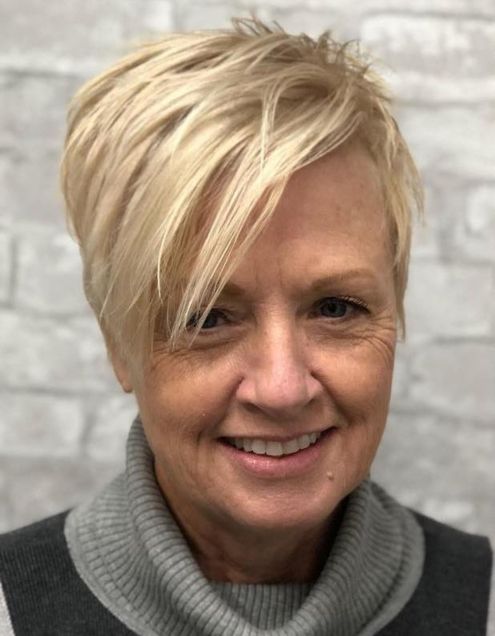 50+ Spiky Layered Blonde Pixie