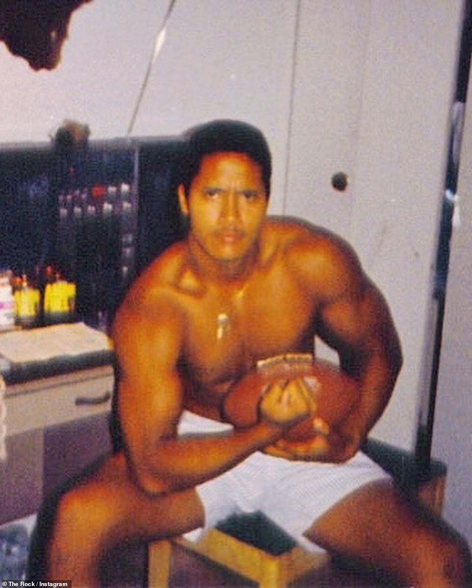 Dwayne Johnson (pictured, aged 15) told how he started to go off the rails aged 13, and started getting arrested for fighting, theft and 'all kinds of stupid [stuff]'