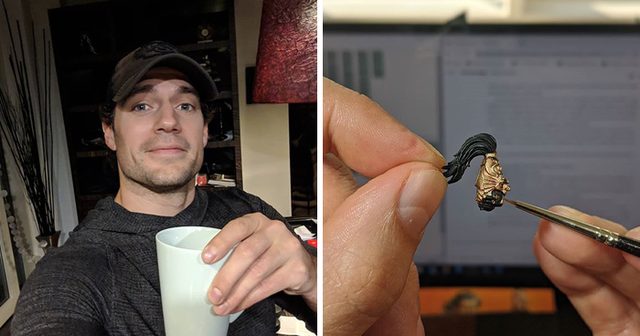 Actor Henry Cavill Is Spending Quarantine By Painting Miniature Warhammer  Figurines | DeMilked