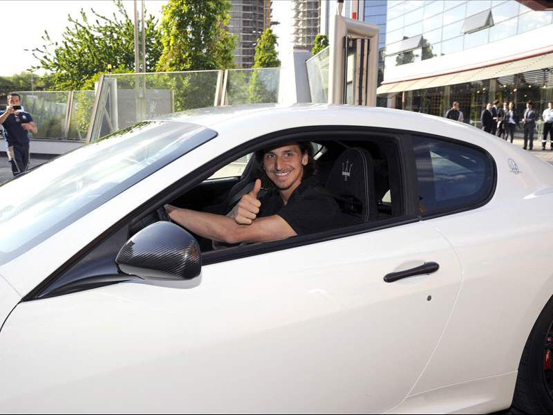 Luxury vehicles, like a £92,000 Maserati GranTurismo MC Stradale, have also been part of Ibrahimovic's fleet in the past