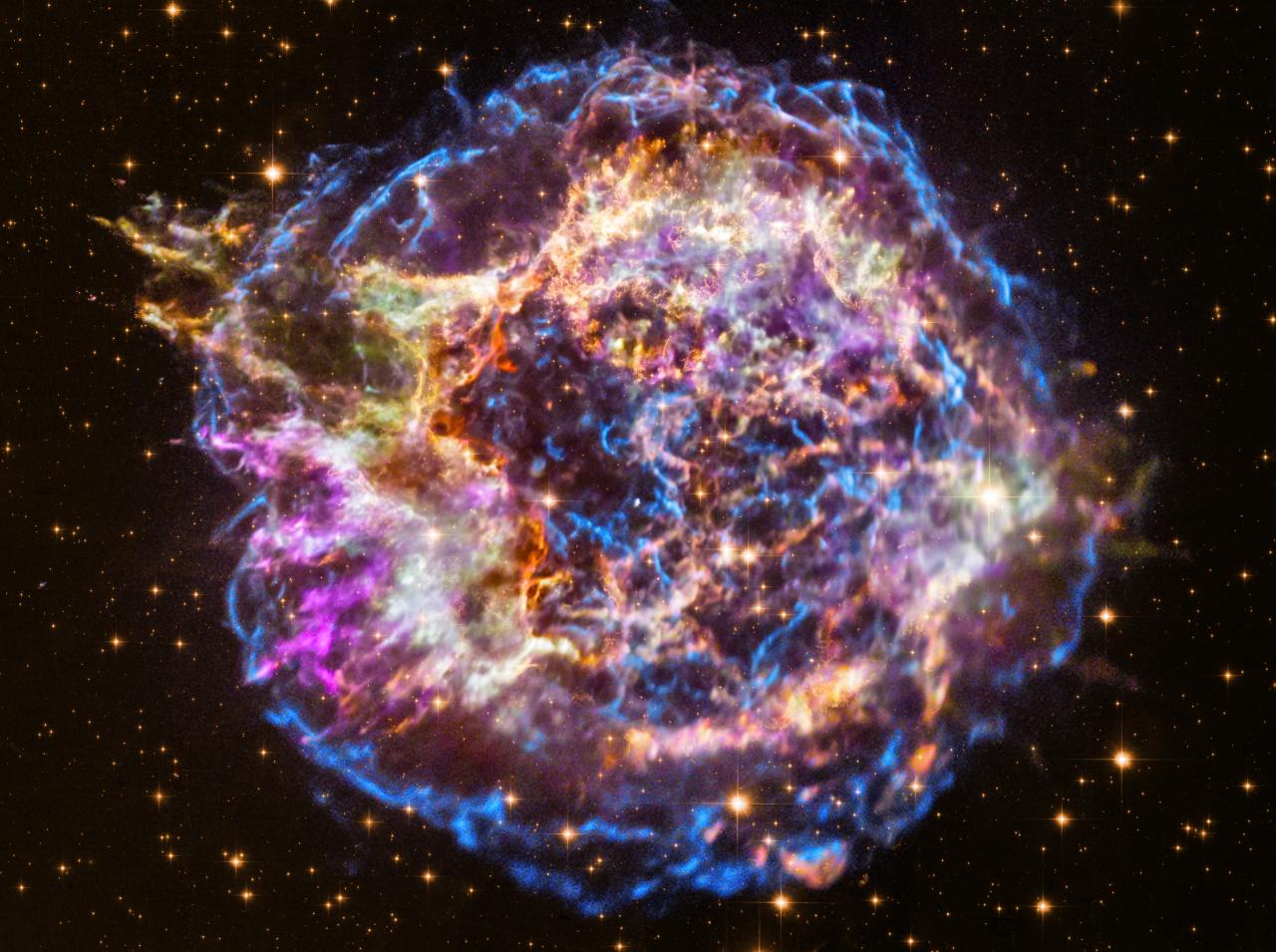  The amazing image gives a stunning view of the aftermath of a colourful stellar explosion